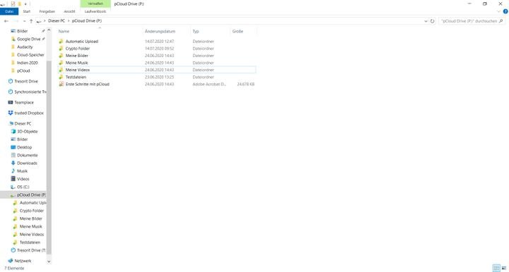 Mit dem pCloud Drive arbeiten Sie an Ihrem gewünschten Gerät mit den Dateien aus der pCloud