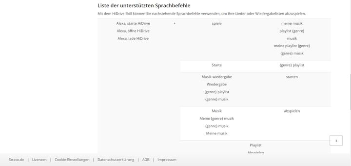 Mit diesen Befehlen steuerst du die Musikwiedergabe von STRATO HiDrive über Deinen Amazon Echo / Alexa