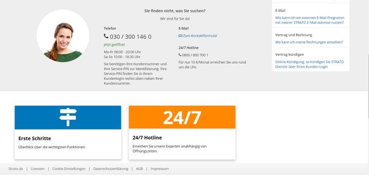 Hast du Fragen oder Anregungen, setz Dich am besten per Telefon oder Mail mit dem STRATO-Support in Verbindung
