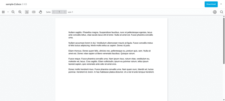 Dokumente (wie diese Word-Datei) lassen sich in Tresorit zwar öffnen, aber nicht bearbeiten