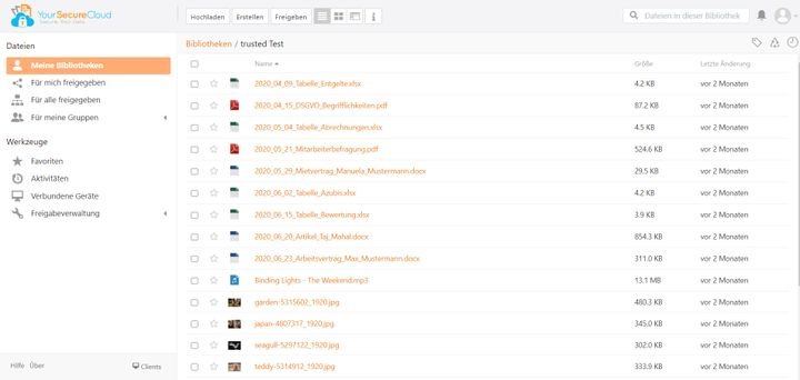 In SecureCloud organisierst du deine Dateien in übersichtlichen Online-Bibliotheken
