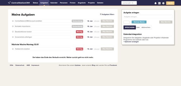 Mithilfe von Aufgaben- und To-Do-Listen planen Sie Telefonkonferenzen, Außeneinsätze und mehr