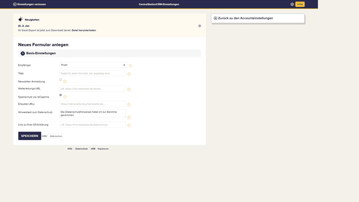 Mit Webformularen, die Sie beispielsweise auf Ihrer Webpage platzieren, generieren Sie neue Leads