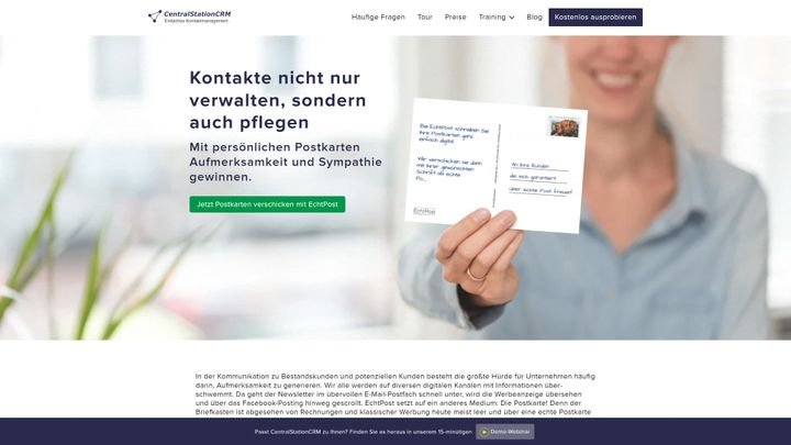 CentralStationCRM kooperiert mit EchtPost, sodass Sie diesen Dienst in Ihr CRM-System integrieren können