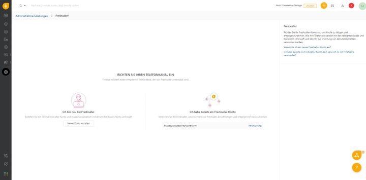 Die angepriesene integrierte Telefonanlage entpuppt sich schnell als Werbung für das kostenpflichtige Freshcaller
