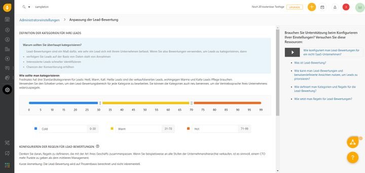 Mit dem integrierten Lead-Scoring von Freshsales bestimmen Sie, welche Leads für Sie am wichtigsten und wertvollsten sind