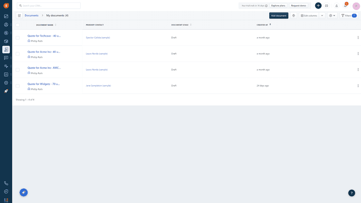 In der Dokumentenablage verwalten Sie alle wichtigen Anschreiben und Vorlagen