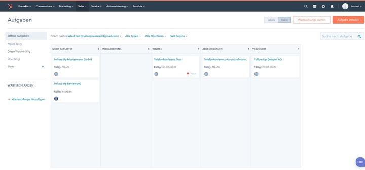 Ihre To-Do-Liste lässt sich auch als übersichtliches Kanban-Board anzeigen