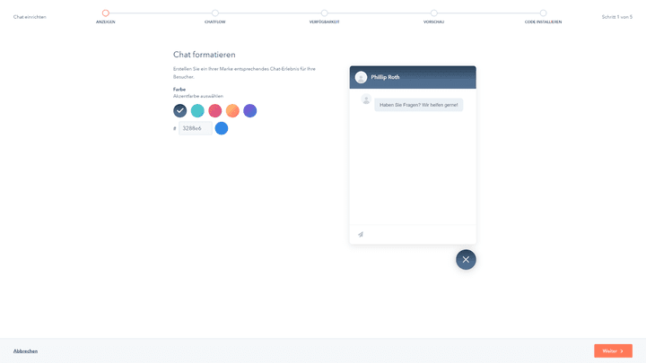 Der Live-Chat bietet viel Raum für Anpassungen in der Gestaltung und Gesprächsführung