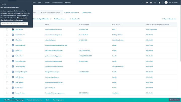 HubSpot zählt zu den All-in-One-Systemen und bietet auch kostenlos etliche Features