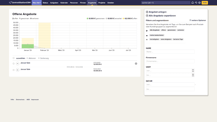 CentralStationCRM ist eine deutsche CRM-Anwendung und wird auch über deutsche Rechenzentren gehostet