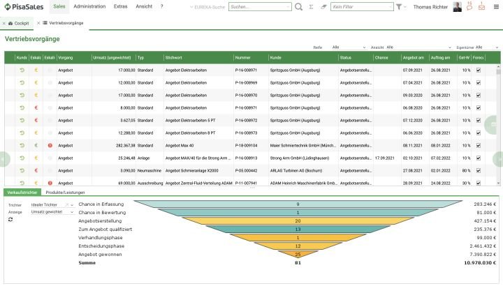 PisaSales ist eine deutsche CRM-Plattform, die sich als datenschutzkonforme Lead-Management-System anbietet
