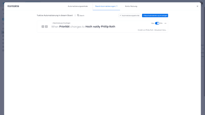 Wir erhalten nun Nachrichten, wenn sich der Prioritäts-Status eines Kontaktes ändert