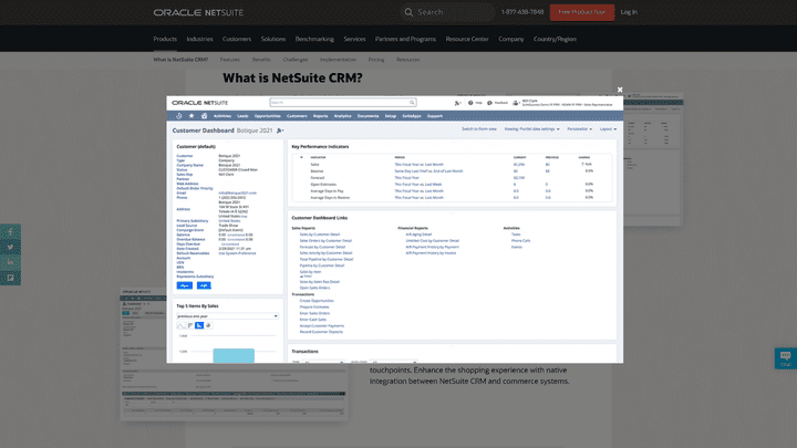 Die Oberfläche ähnelt mit ihrem komplexen Aufbau der Struktur von Salesforce