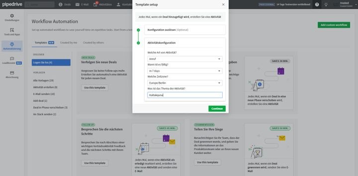 Mit Pipedrive erstellen Sie nützliche Automatisierungen, um Ihre Sales-Prozesse zu beschleunigen