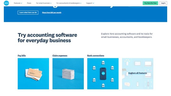 Für die Rechnungsstellung müssen User:innen auf Drittanbietersoftware zurückgreifen. Im Bild die Rechnungssoftware von Xero.