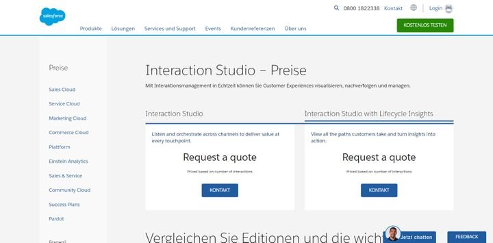 Last but not least wartet die Salesforce Marketing Cloud noch mit dem eigenständigen Interaction Studio auf