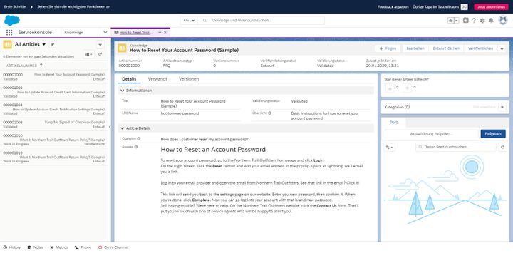 In der Knowledge Base finden Ihre Kunden viele Artikel und FAQ zu verschiedenen Themen - von Ihnen bereitgestellt