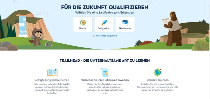 In der hauseigenen Lernplattform Trailhead lernen Sie den Umgang mit Salesforce sowie viele neue Skills