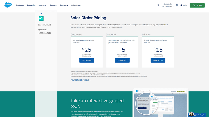 Ein Blick auf die zusätzlichen Kosten für die Nutzung von Sales Dialer