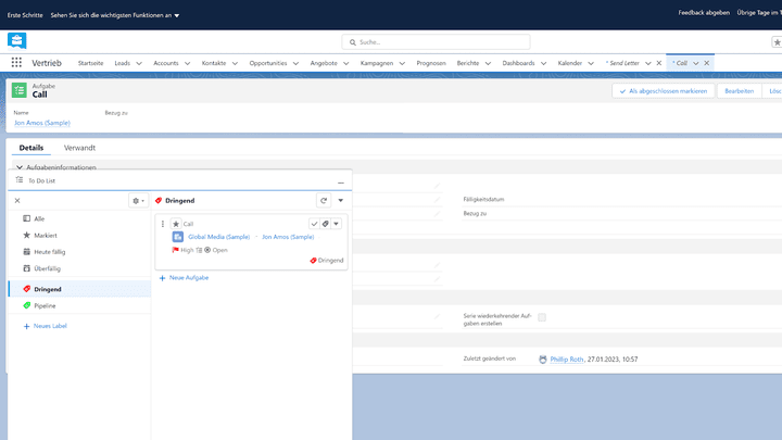 Mit eigenen Labels weisen Sie Ihre Aufgaben bestimmten Kategorien zu