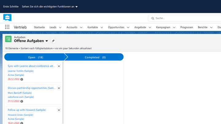 Mit der Kanban-Ansicht für Aufgaben können Sie den Fortschritt besser nachverfolgen als mit Listenansichten