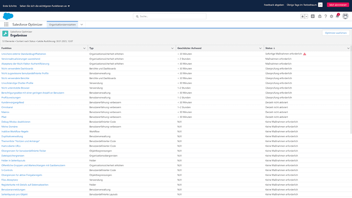 Für Profis: Der Optimizer prüft alle Einstellungen und Konfigurationen auf Fehler und Schwachstellen