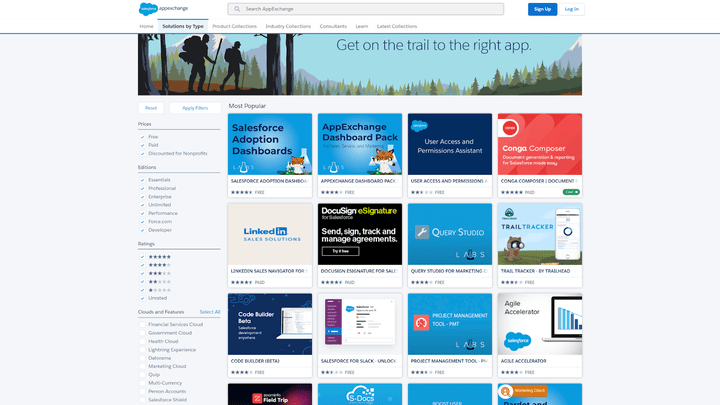 Auf der AppExchange-Plattform finden Sie über 3.000 Anwendungen, die Sie mit Salesforce nutzen können
