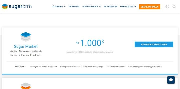 Die Preise und Konditionen von Sugar Market im Überblick