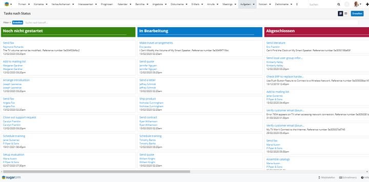 Ihre Aufgaben planen Sie einfach und übersichtlich im Kanban-Stil