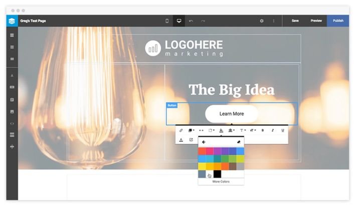 Mit dem Landingpage- und Formular-Editor erstellen Sie in kurzer Zeit ansprechende Ergebnisse