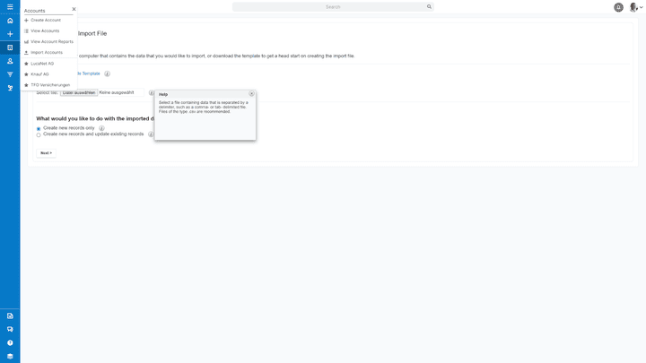Der Import wird in einem Editor Schritt-für-Schritt begleitet, das vermeidet unnötige Fehler