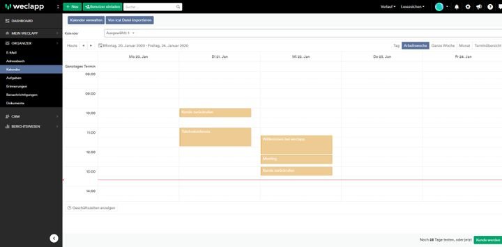 Im Team-Kalender landen alle wichtigen Termine und Aufgaben von Ihnen und Ihren Mitarbeitern
