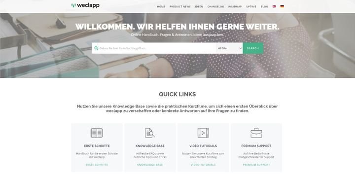 Im Online-Hilfecenter von weclapp finden Sie schnelle Lösungen und viele nützliche Tipps für den Einstieg