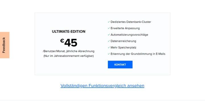 Die Ultimate-Edition von Zoho CRM ist vor allem für große Unternehmen interessant