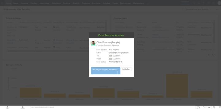 Erinnerungen und Notifications helfen Ihnen dabei, den Überblick über Ihre Aktivitäten und Termine zu behalten