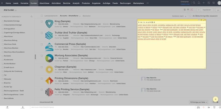 Mithilfe von digitalen Post-Its machen Sie sich persönliche Notizen und hinterlege Reminder oder wichtige Infos