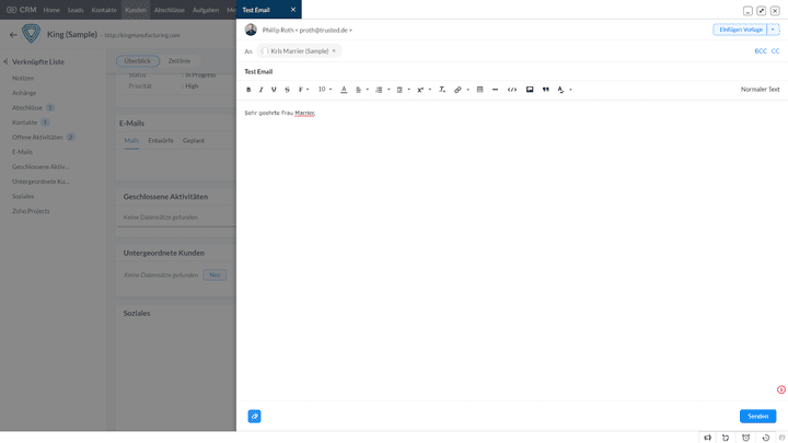 E-Mails öffnen sich in eigenen Pop-Up-Fenstern