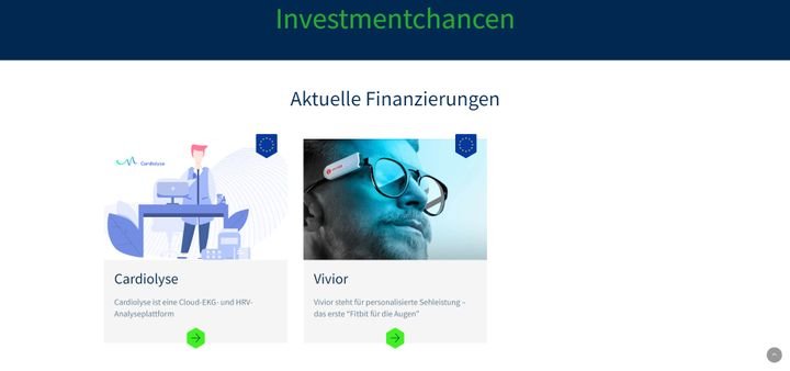 Eine Übersicht über die aktuellen Projekte auf Aescuvest (Stand Januar 2022)