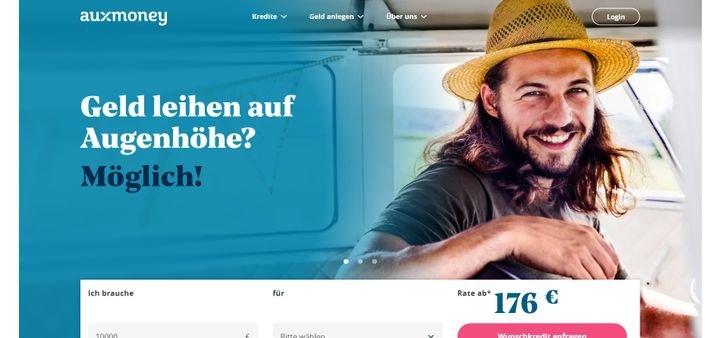 Auf der Kreditplattform auxmoney vergeben Sie flexibel Kredite an Privatpersonen