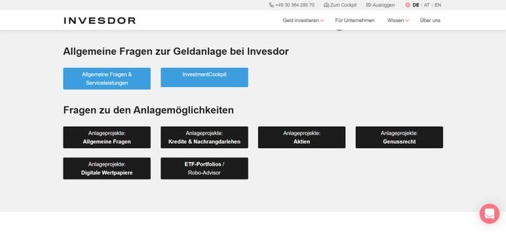 Im umfangreichen FAQ-Bereich finden Sie Antworten auf alle wichtigen Fragen
