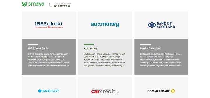 smava vermittelt Kredite von Banken und Privatpersonen von über 20 verschiedenen Anbietern - darunter auch die Crowdlending-Plattform auxmoney