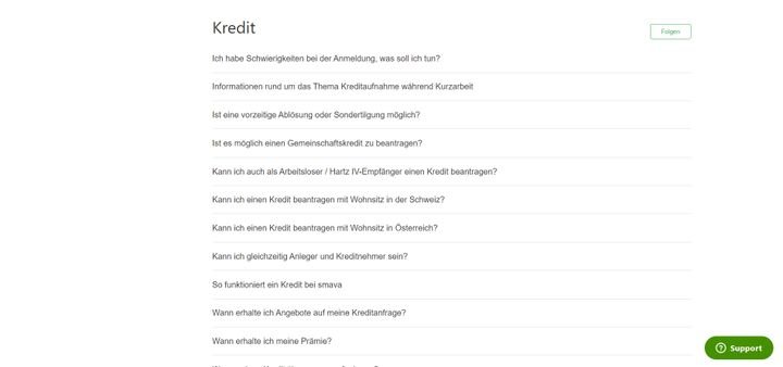 Die FAQ von smava sind sehr ausführlich, teilweise aber ein wenig unübersichtlich