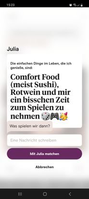 Je mehr Zeit du dir mit der Gestaltung deines Profils gibt, desto mehr Anknüpfpunkte gibst du anderen Usern