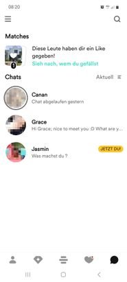 “Chat abgelaufen” – Kommt innerhalb von 24 Stunden keine Nachricht, ist das Match unwiederbringlich weg