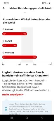 Mein fertiger Persönlichkeitstest von Parship ergibt zum Beispiel, dass ich ein logisch denkender Mensch bin