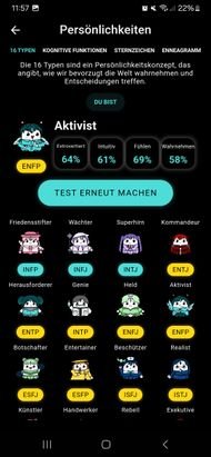 Das Myers-Briggs-Modell teilt Persönlichkeiten in 16 Typen ein. Die bilden die Basis für das Dating auf Boo.