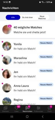Wer viel swipt, sammelt auch viele Matches; da sind gute, aber auch schlechte dabei