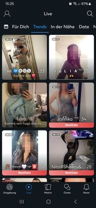 Die Livestreams – vor allem die der Damen – haben eine recht eindeutige Zielgruppe