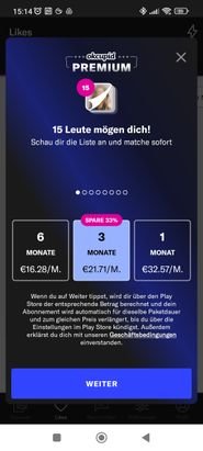 Um Likes aus aller Welt herauszufiltern, ist ein Premium-Abo zwingend notwendig